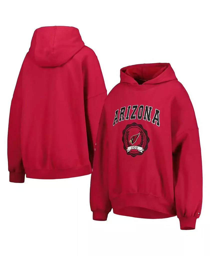 商品Tommy Hilfiger|Women's Cardinal Arizona Cardinals Becca Drop Shoulder Pullover Hoodie,价格¥507,第1张图片