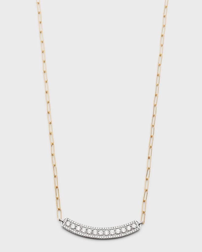 商品Frederic Sage|18K Yellow and White Gold Large Single Row Horizontal Curved Bar Necklace,价格¥50934,第1张图片