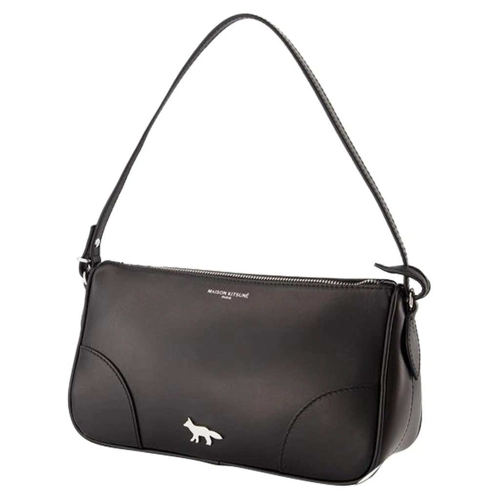 商品Maison Kitsune|Boogie Baguette Shoulder Bag - Maison Kitsune - Leather - Black,价格¥3948,第2张图片详细描述