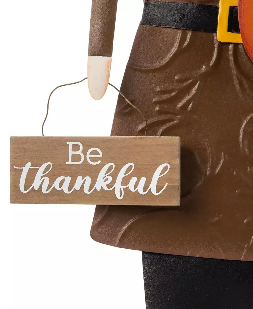 商品Glitzhome|Metal Thanksgiving Pilgrim Boy Yard Stake, Standing Decor or Hanging Decor, 36",价格¥229,第4张图片详细描述