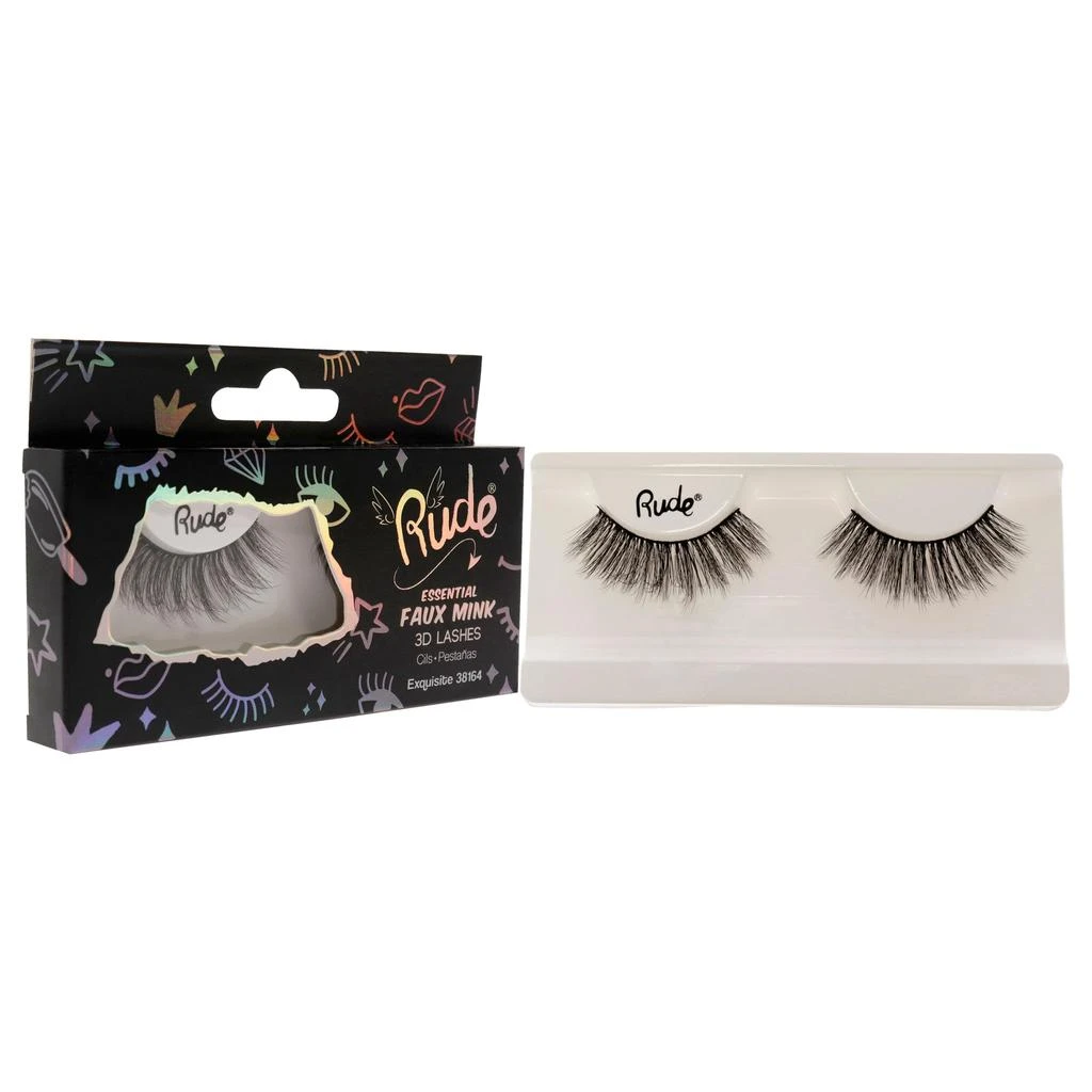 商品Rude Cosmetics|Essential Faux Mink 3D Lashes - Exquisite by  for Women - 1 Pc Pair,价格¥101,第2张图片详细描述