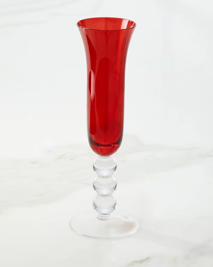 商品Neiman Marcus|Red Glass Flutes, Set of 4,价格¥380,第2张图片详细描述