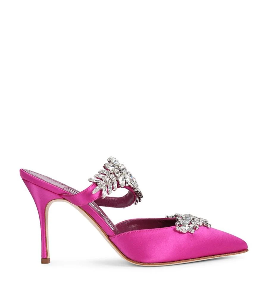 商品Manolo Blahnik|Satin Lurum Mules 90,价格¥10924,第3张图片详细描述