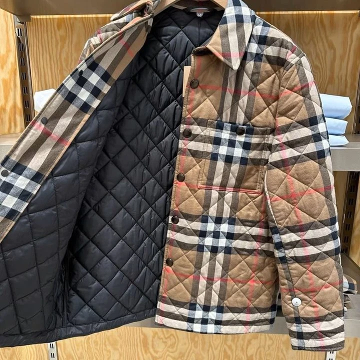 BURBERRY/博柏利 男士菱格棉服绗缝外套 经典格纹棉服 情侣款男女同款 商品