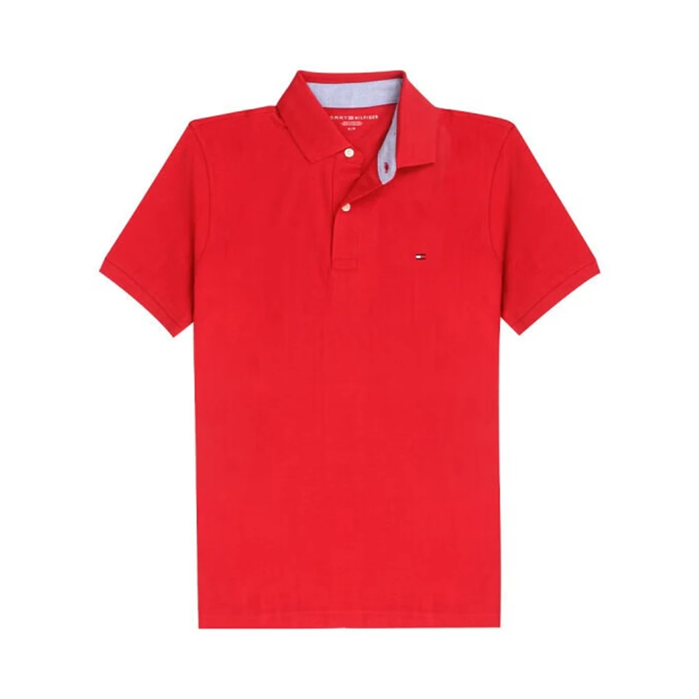 商品[国内直发] Tommy Hilfiger|TOMMY HILFIGER 红色男士POLO衫 78J8750-640,价格¥296,第1张图片