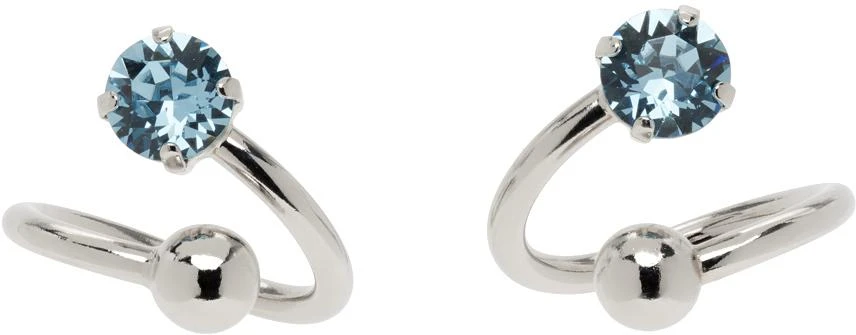 商品Justine Clenquet|SSENSE Exclusive Silver Nate Earrings,价格¥110,第1张图片