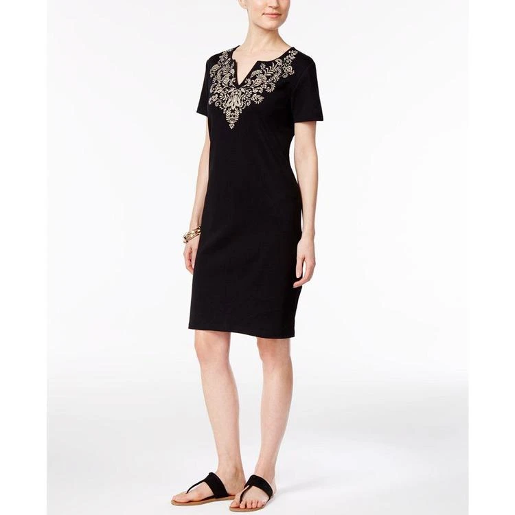 商品Karen Scott|Cotton Printed T-Shirt Dress, Created for Macy's,价格¥133,第1张图片