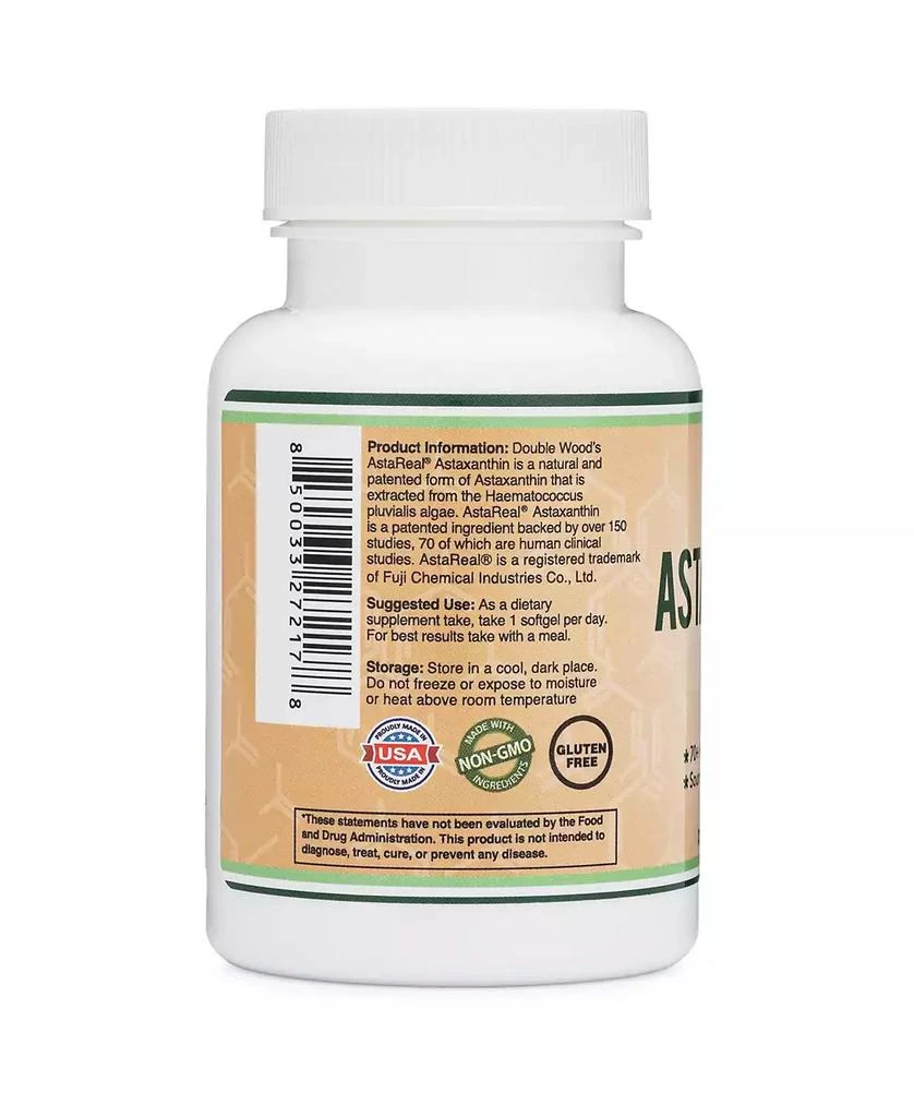 商品Double Wood Supplements|Astaxanthin (Astareal) - 60 x 12 mg softgels,价格¥187,第2张图片详细描述
