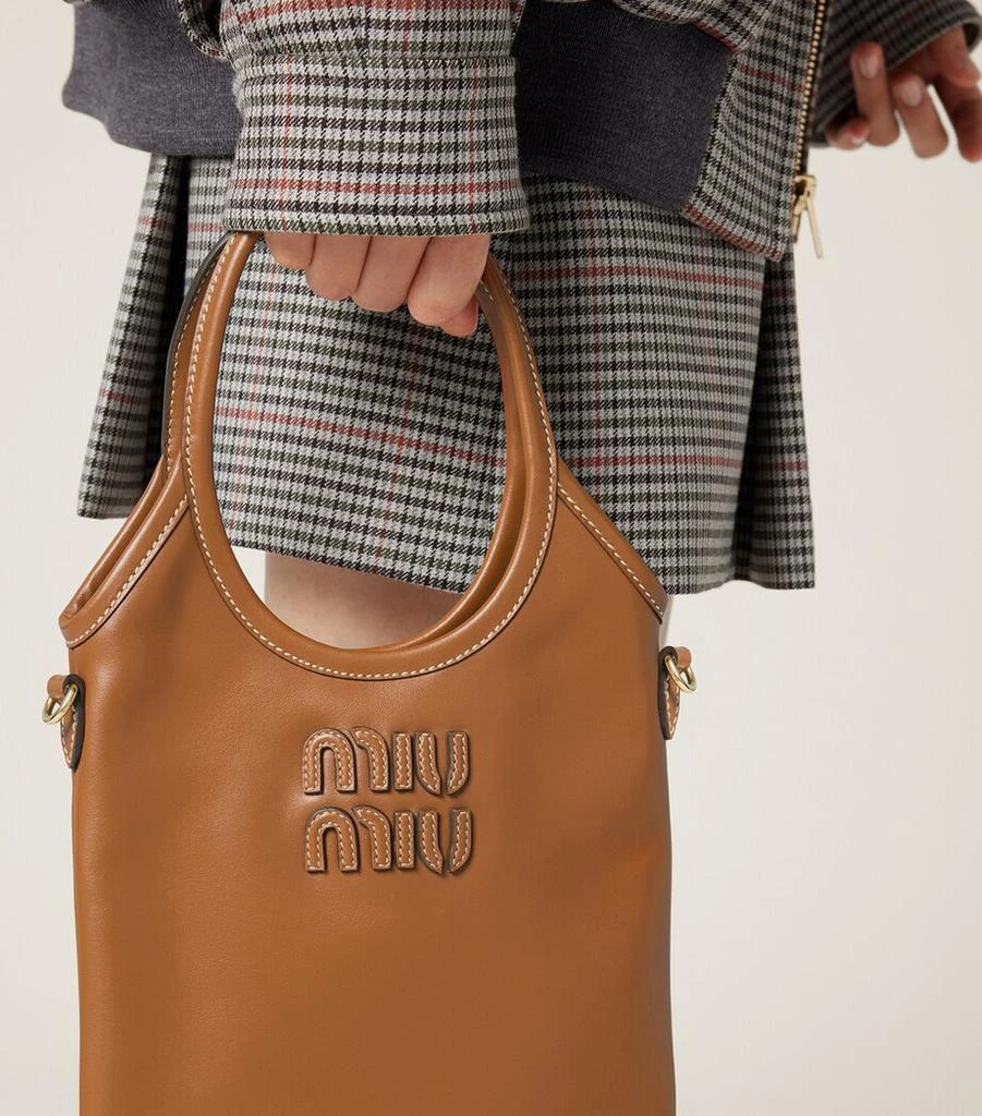商品Miu Miu|Leather Ivy Top-Handle Bag,价格¥14222,第4张图片详细描述