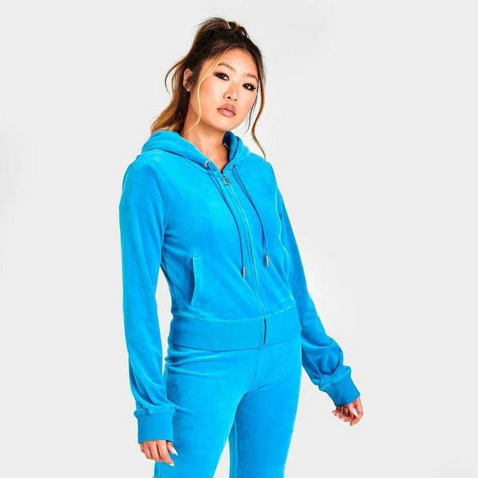 Women's Juicy Couture OG Big Bling Velour Zip-Up Hoodie 商品