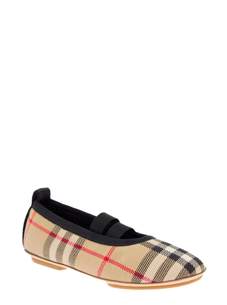 商品Burberry|Vintage Check Cotton Mini Grace Flat Shoes Burberry Kids Girl,价格¥1759,第2张图片详细描述