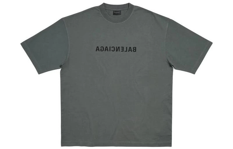 商品[国内直发] Balenciaga|巴黎世家 SS23 Logo字母印花圆领短袖T恤 宽松版型 男女同款 灰色,价格¥3975,第1张图片