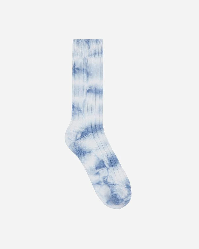 商品STUSSY|Dyed Ribbed Crew Socks Blue,价格¥80,第1张图片