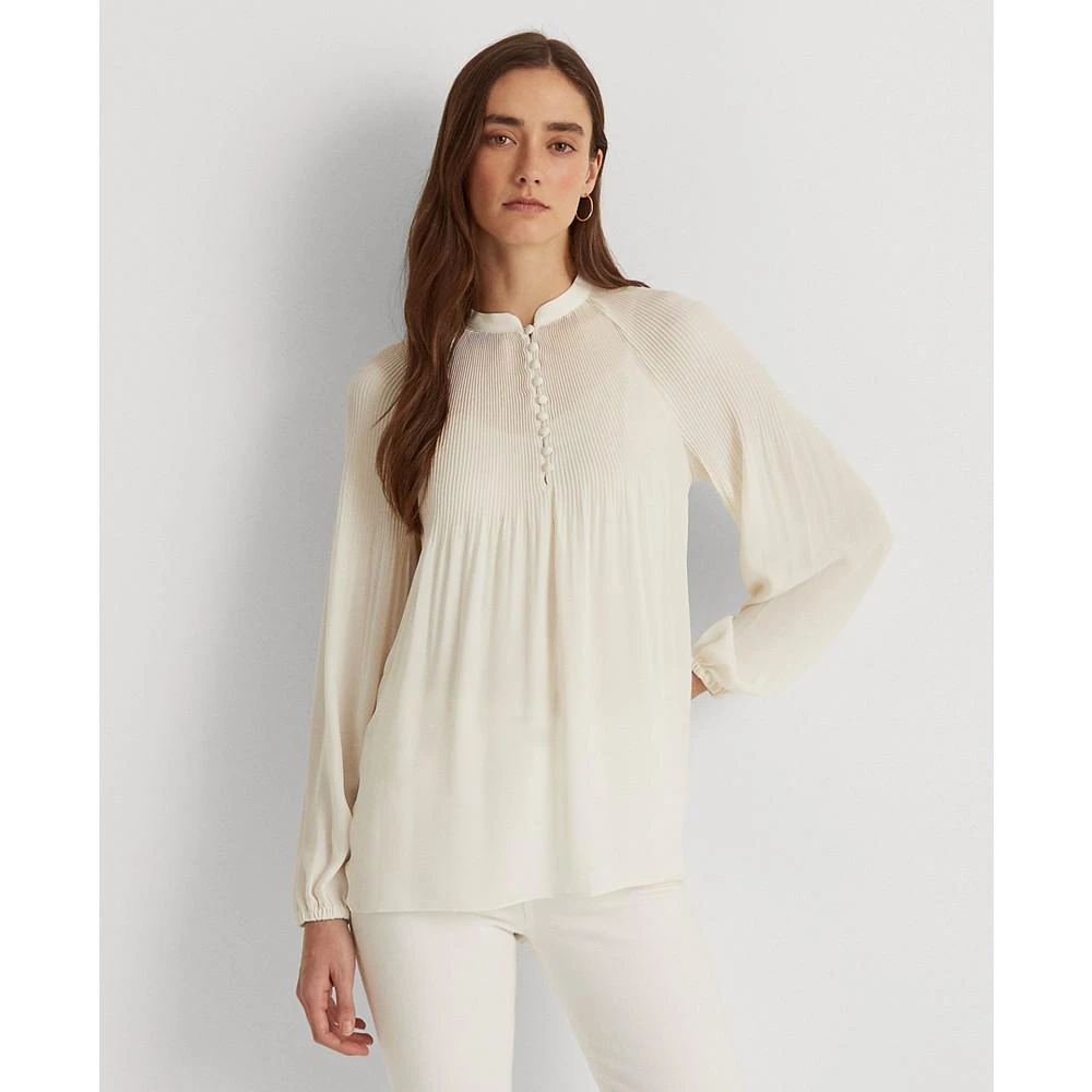商品Ralph Lauren|Pleated Georgette Blouse,价格¥339,第1张图片
