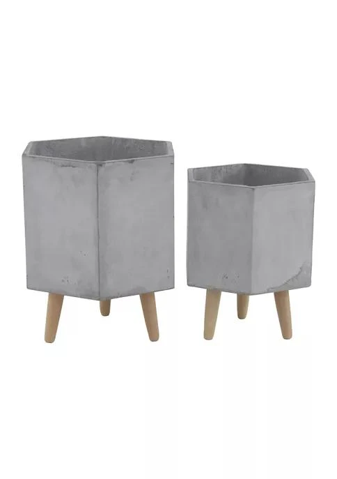 商品Monroe Lane|Lane Contemporary Magnesium Oxide Planter   Set Of 2,价格¥1452,第2张图片详细描述