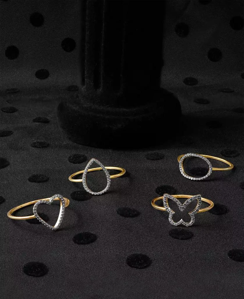 商品Wrapped|Diamond Open Heart Ring (1/20 ct. t.w.) in 10k Gold, Created for Macy's,价格¥1962,第5张图片详细描述