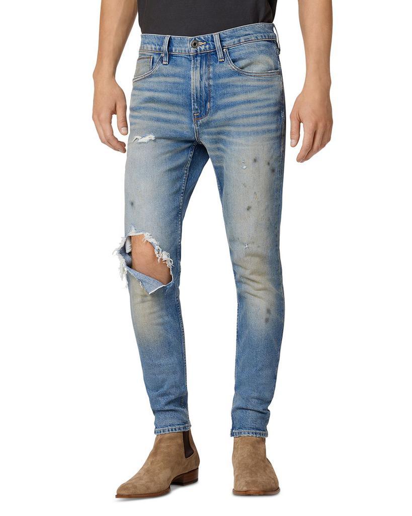 商品Hudson|Zack Side Zip Skinny Fit Jeans in Visions,价格¥1433,第1张图片