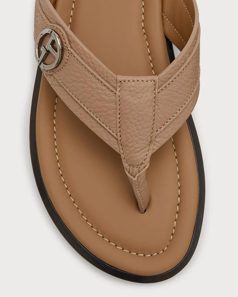 Men's Leather Logo Flip Flop Sandals 商品