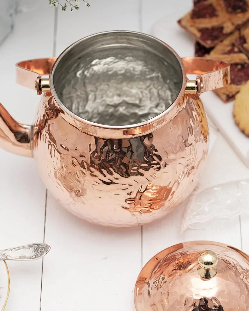 商品Coppermill Kitchen|Vintage Inspired Copper Hand Hammered Teapot,价格¥1319,第2张图片详细描述