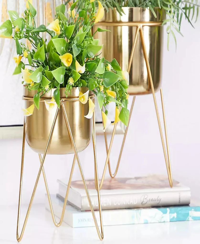 Metal Planter with Removable Stand Set of 2 商品