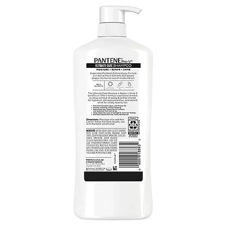 商品Pantene|Pantene Pro-V Ultimate Care 3-in-1 Shampoo, 38.2 fl. oz.,价格¥83,第3张图片详细描述