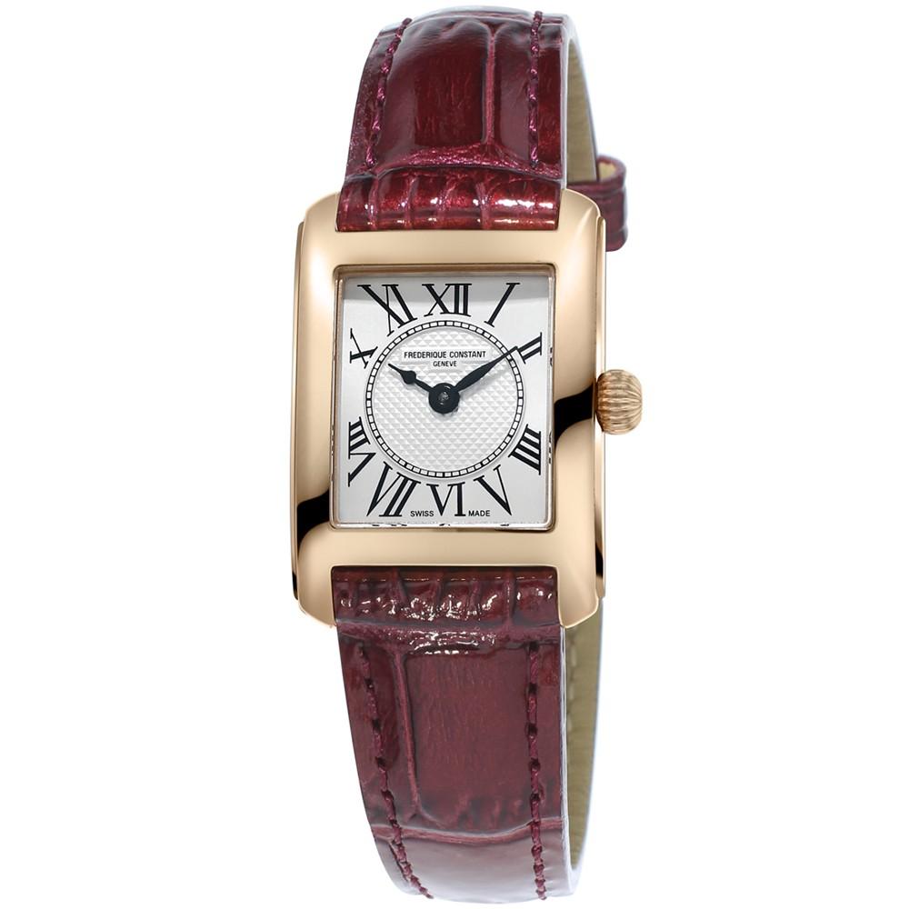 Women's Swiss Carree Red Patent Leather Strap Watch 23x21mm商品第1张图片规格展示