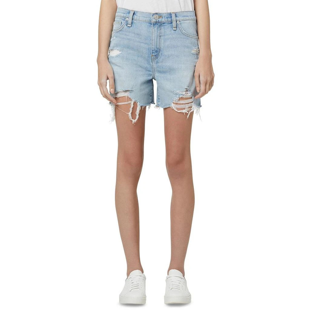 商品Hudson|Hudson Womens Devon Denim Destructed Shorts,价格¥284,第1张图片