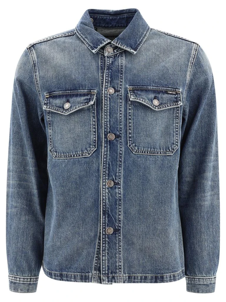 商品Tom Ford|Denim Jacket Jackets Blue,价格¥7470,第1张图片