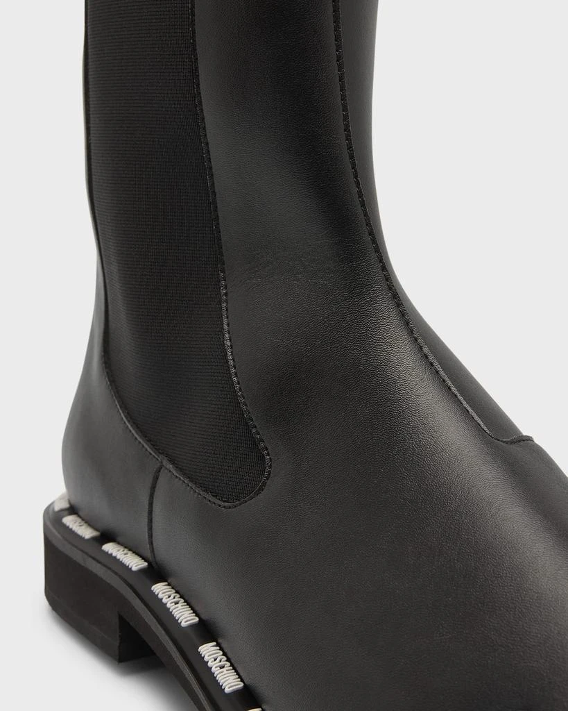 商品Moschino|Men's Leather Label Pull-On Boots,价格¥4814,第5张图片详细描述