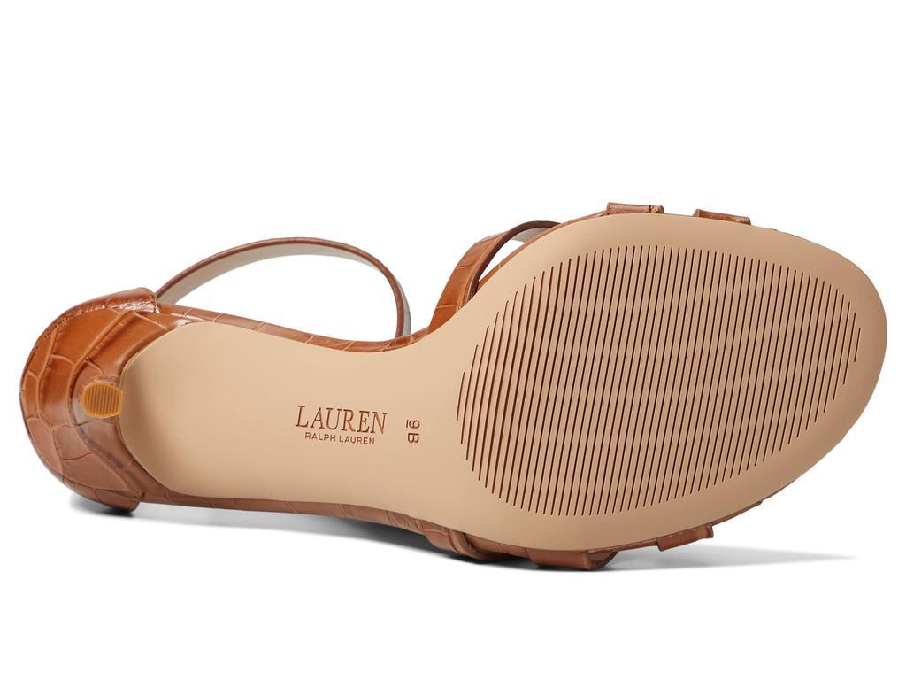 商品Ralph Lauren|Grayce Crocodile-Embossed Leather Sandal,价格¥778,第5张图片详细描述