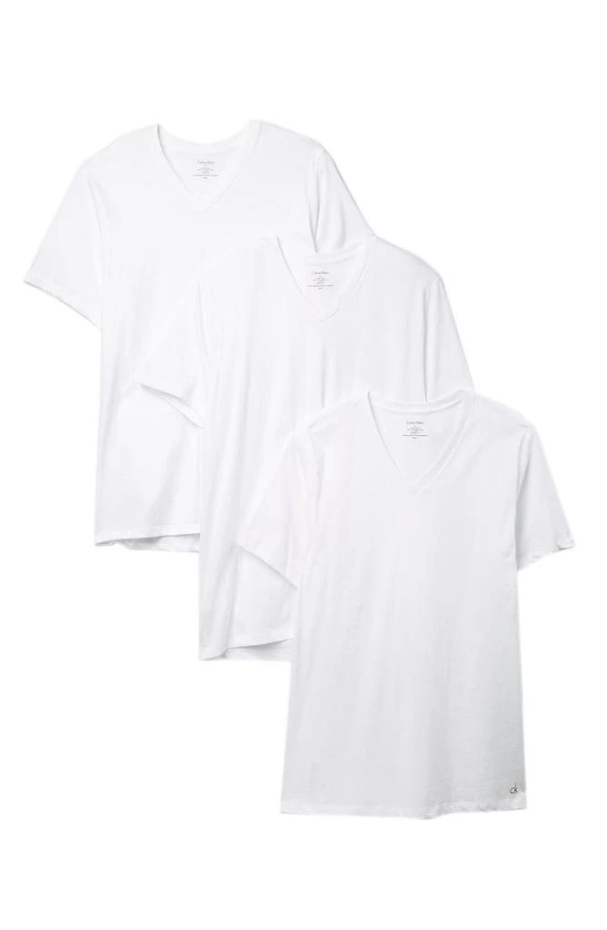 商品Calvin Klein|男士V 领 T 恤 3件装,价格¥147,第1张图片详细描述