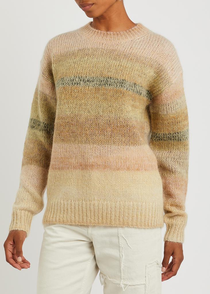 Striped open-knit mohair-blend jumper商品第2张图片规格展示
