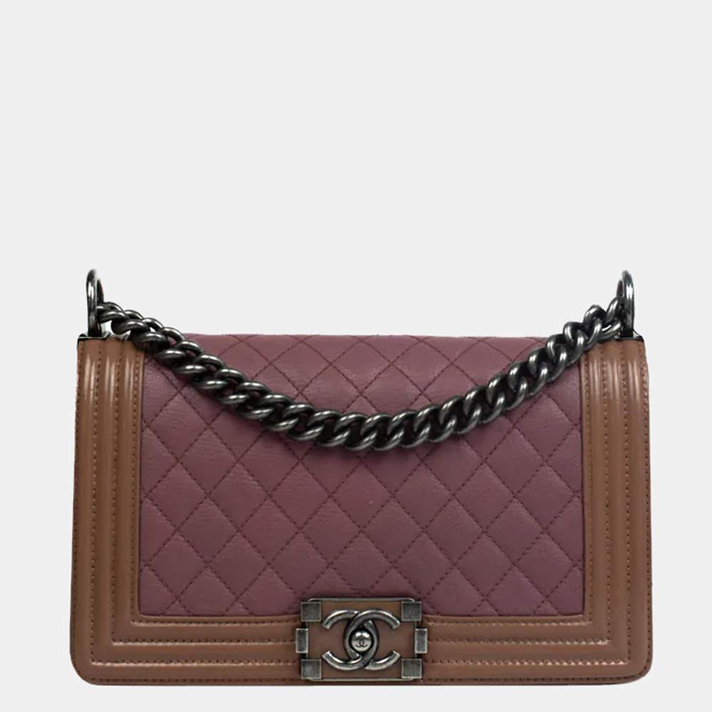 商品[二手商品] Chanel|Chanel Pink Leather Boy Medium Flap Bag,价格¥30756,第1张图片