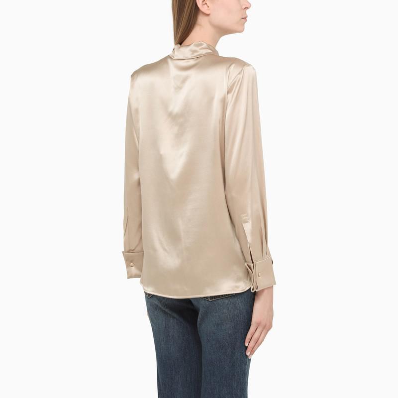 商品Max Mara|Beige silk satin shirt,价格¥2554,第5张图片详细描述