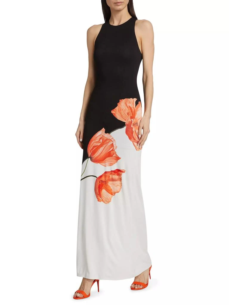 商品Alice + Olivia|Pania Two-Tone Floral Column Dress,价格¥1503,第2张图片详细描述