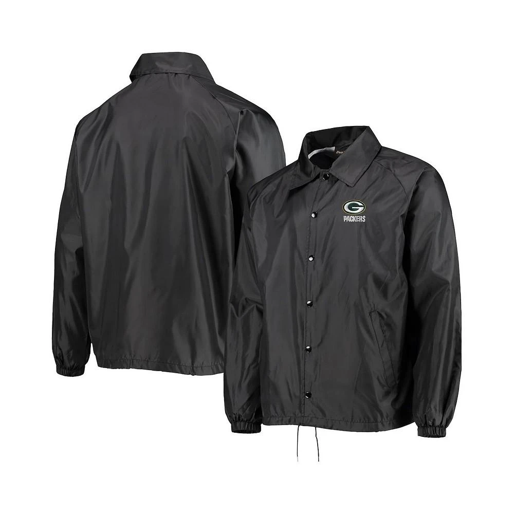 商品Dunbrooke|Men's Black Green Bay Packers Coaches Classic Raglan Full-Snap Windbreaker Jacket,价格¥281,第1张图片