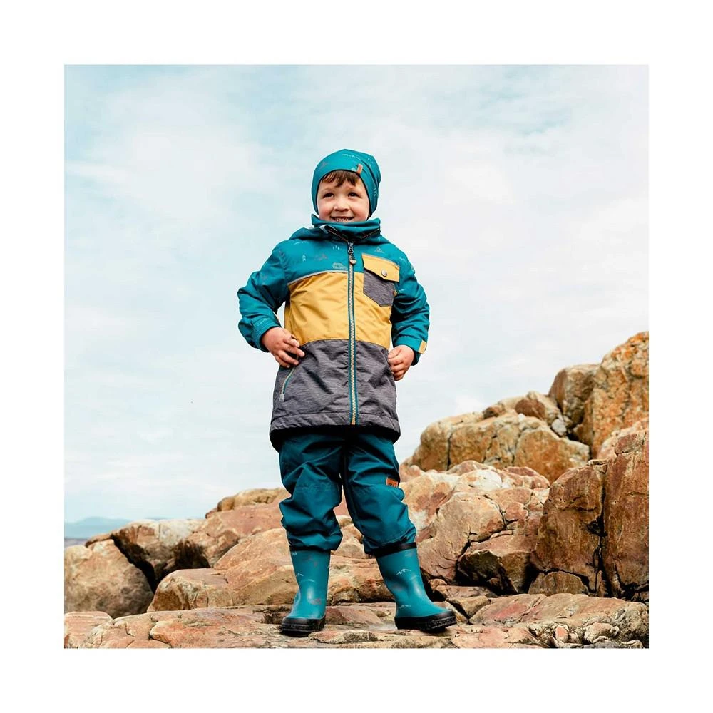 商品Deux par Deux|Boy Color blocked Printed 3 In 1 Spring Rain Set Blue Camping, Yellow & Grey - Toddler|Child,价格¥692,第3张图片详细描述