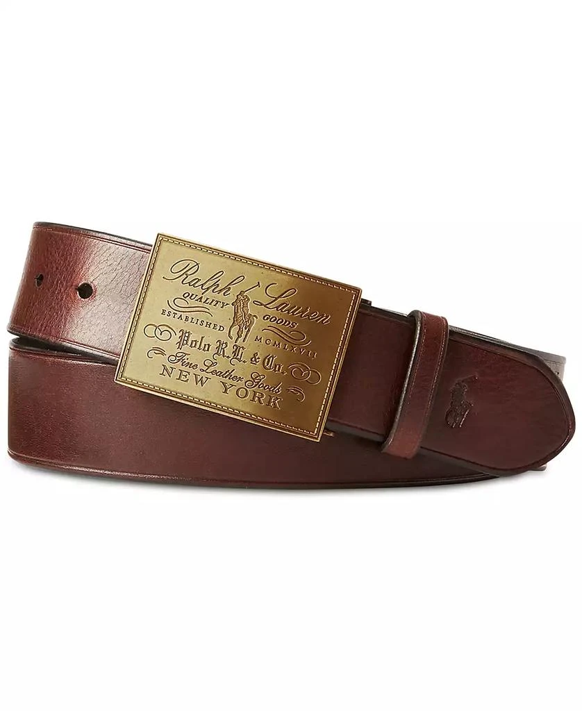 商品Ralph Lauren|Men's Heritage Plaque-Buckle Belt,价格¥1130,第1张图片