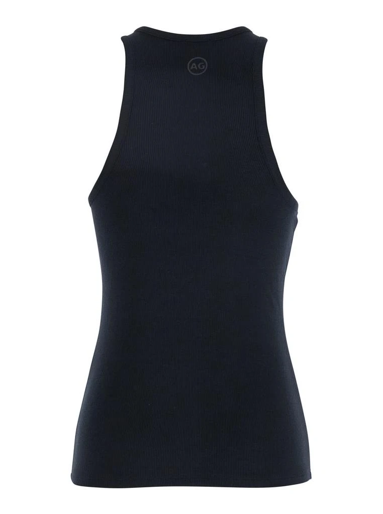商品AG Jeans|Black Top With Logo Printed On The Back In Modal Blend Woman,价格¥971,第2张图片详细描述