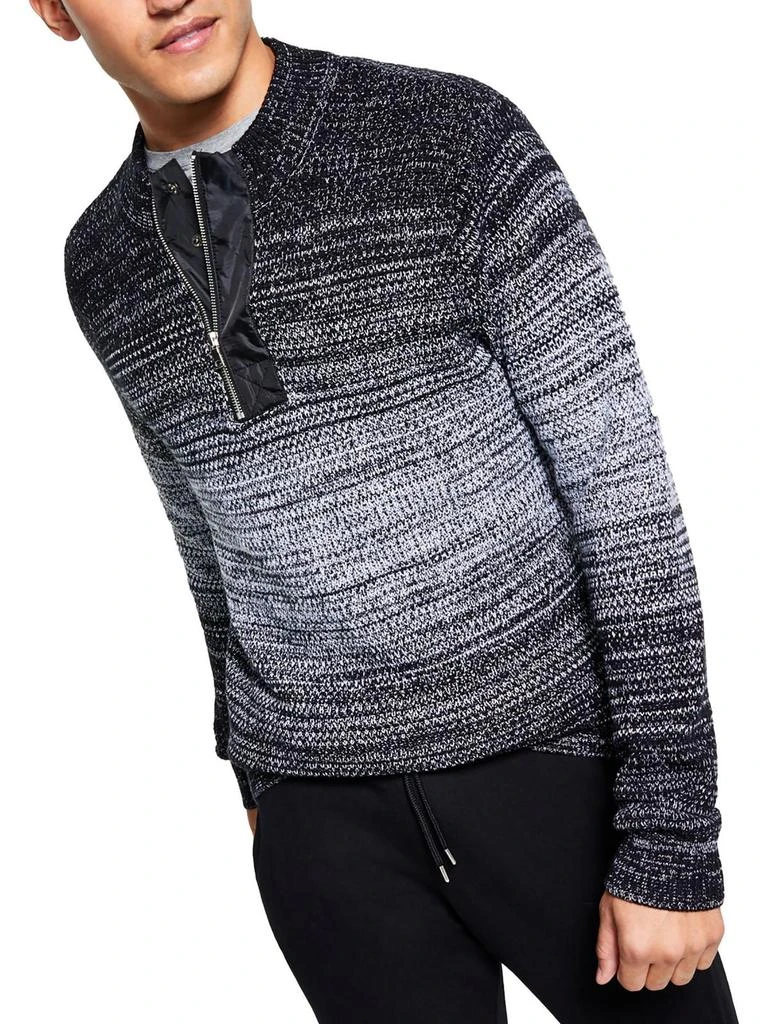 商品INC International|Mens 1/4 Zip Mock Neck Pullover Sweater,价格¥238,第1张图片