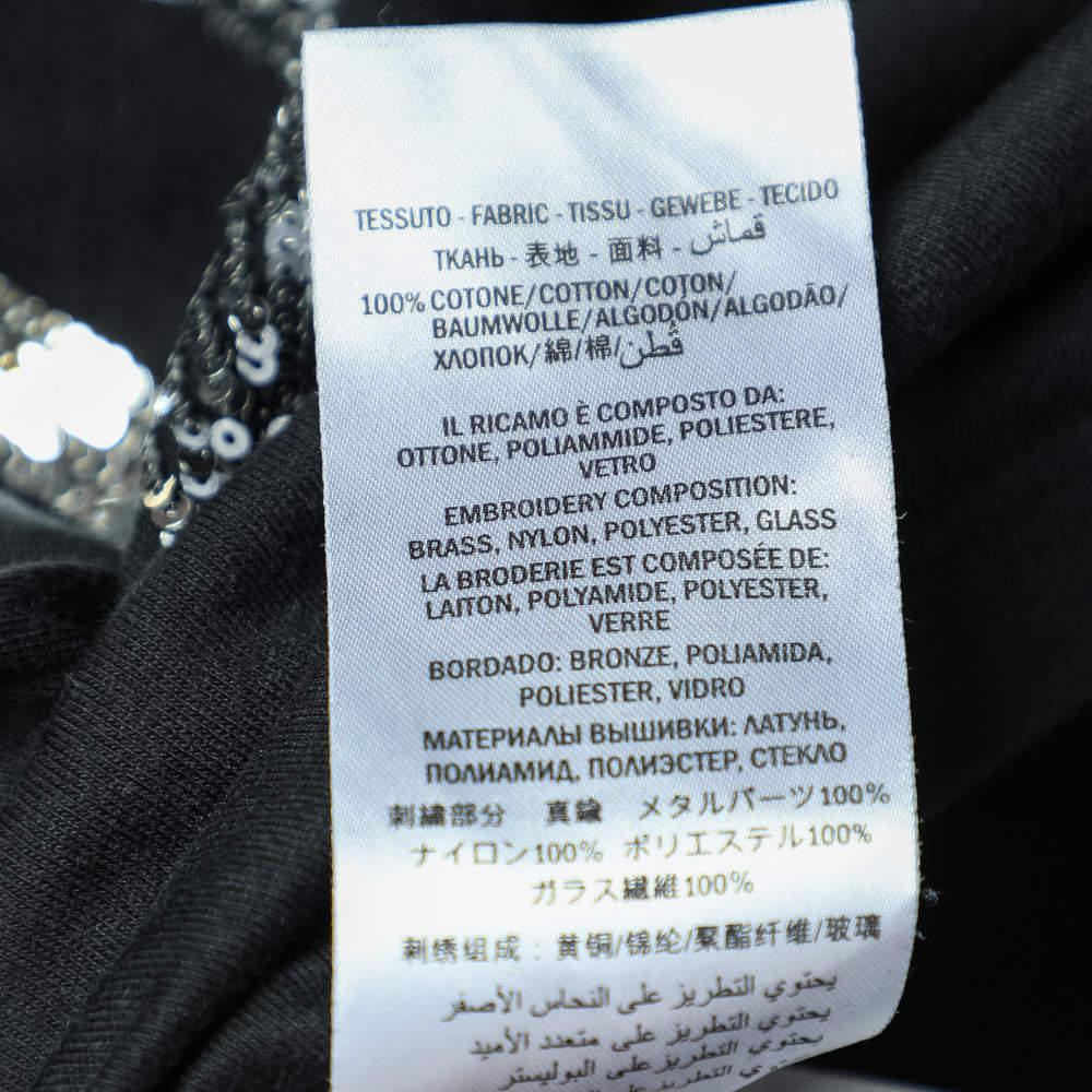 Gucci Black Shooting Stars Embellished Cotton T-Shirt S商品第6张图片规格展示