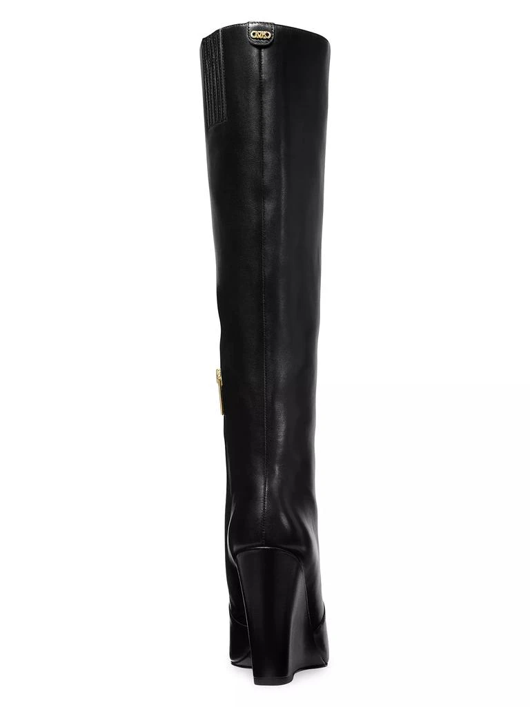 商品Michael Kors|Isra 100MM Leather Wedge Boots,价格¥937,第3张图片详细描述