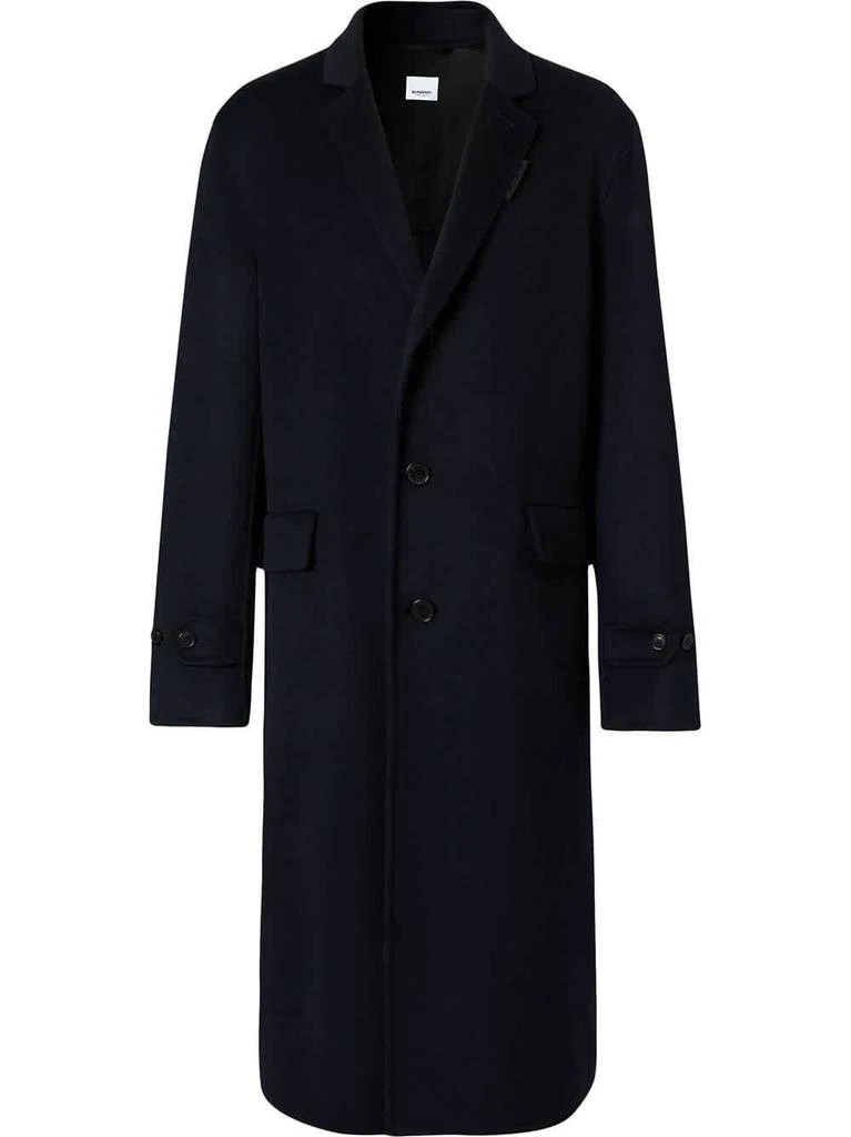 商品Burberry|Burberry Navy Cashmere Single-breasted Lab Coat,价格¥8565,第1张图片