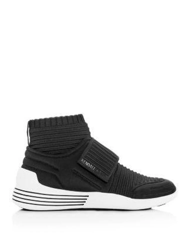 商品KENDALL & KYLIE|Women's Brax Ribbed Knit Mid-Top Wedge Sneakers,价格¥613,第2张图片详细描述