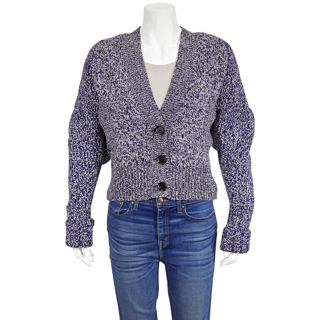 商品Burberry|Burberry Ladies Mouline Cashmere Cotton-blend Cardigan, Size Large,价格¥6980,第1张图片