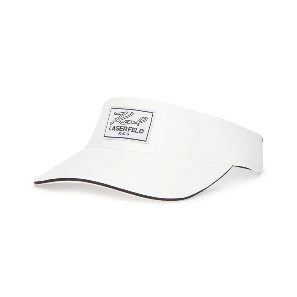 商品Karl Lagerfeld Paris|Women's Karl Logo Patch Adjustable Visor,价格¥336,第1张图片