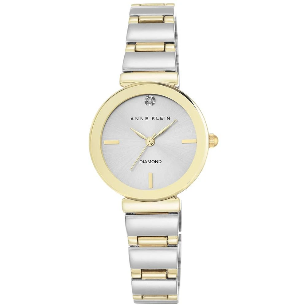 商品Anne Klein|Women's Diamond Accent Two-Tone Bracelet Watch 28mm AK-2435SVTT,价格¥562,第1张图片