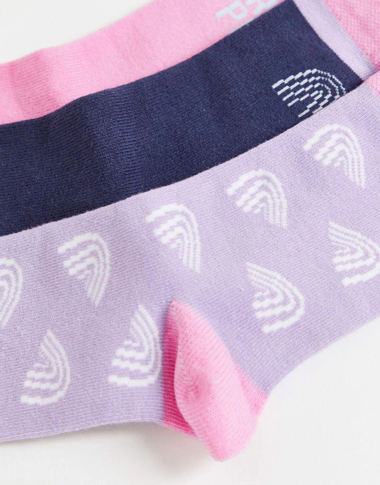 商品Threadbare|Threadbare 3 pack dream plan dot sock in pink and navy,价格¥36,第2张图片详细描述