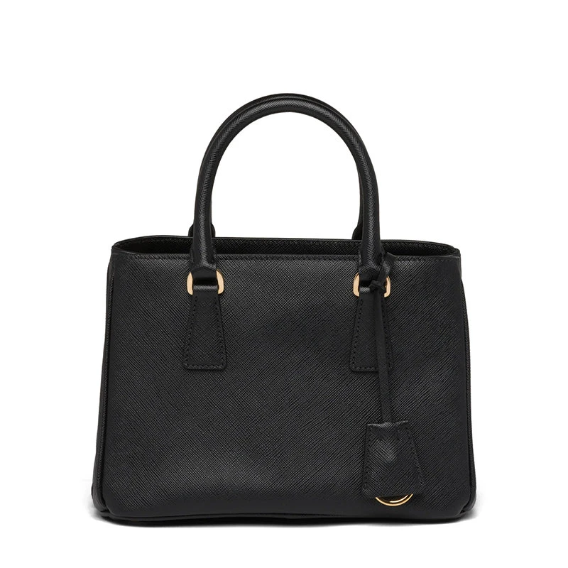 商品Prada|【预售3-7天】PRADA/普拉达 21年秋冬Galleria系列 女士黑色Saffiano皮革附徽标印花可拆卸调节编织肩带手提单肩包1BA296_NZV_F0632_V_V21,价格¥17403,第4张图片详细描述