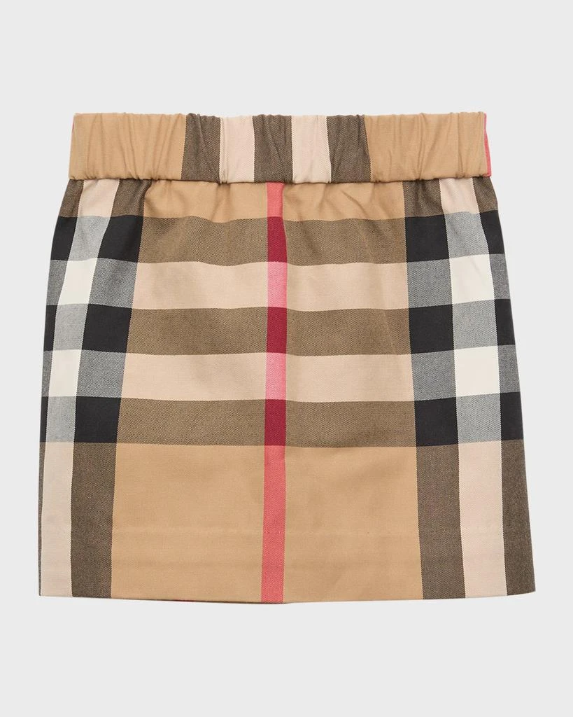 商品Burberry|Girl's Anjelica Check-Print Pleated Skirt, Size 6M-2,价格¥1328,第2张图片详细描述